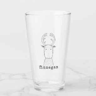 Verre Nom personnalisé de l'illustration de ligne simple