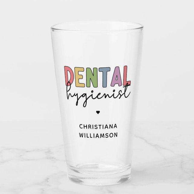 Verre Nom personnalisé Dental Hygienist RDH Cadeaux (Devant)
