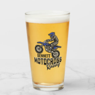 Verre Nom personnalisé Dirt Vélo Rider Motocross Couture