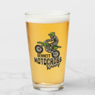 Verre Nom personnalisé Dirt Vélo Rider Motocross Couture