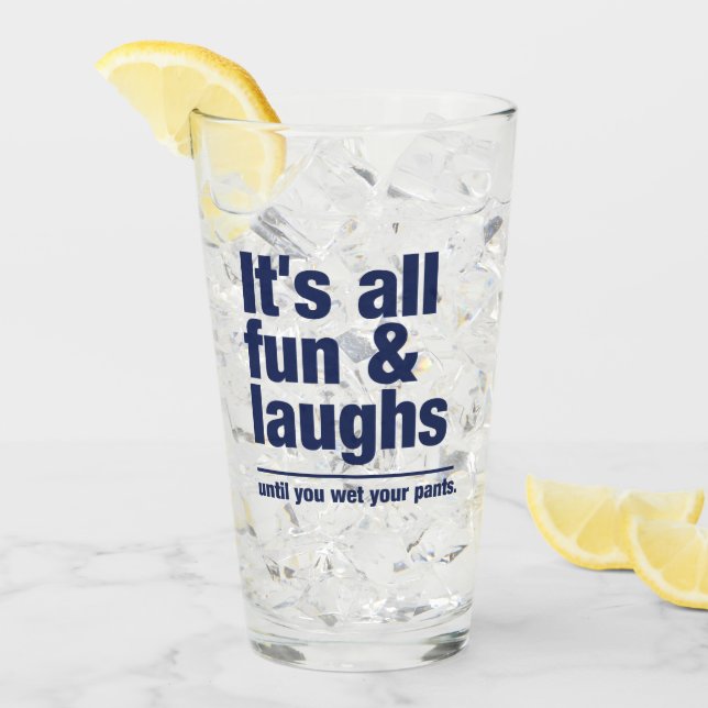 Verre Nom personnalisé FUN & LAUGHS (Devant glace)