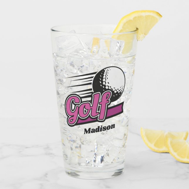 Verre Nom personnalisé Golf (Dos glace)