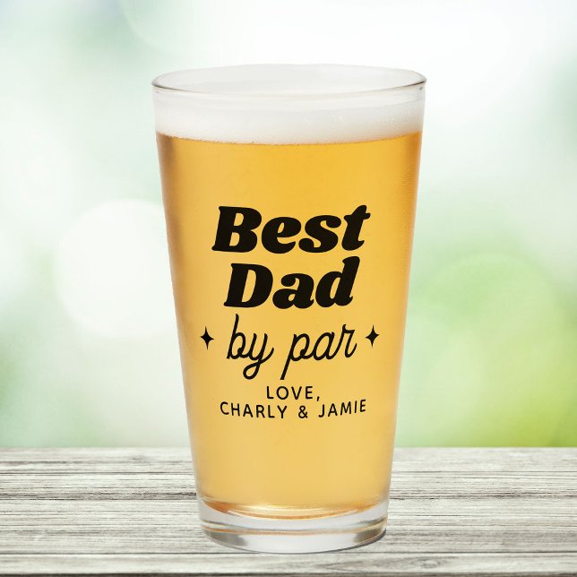 Verre Nom personnalisé Meilleur papa Par Par Cool Rétro (For your golf loving dad: This fun Father's Day surprise will put a smile on his face!)