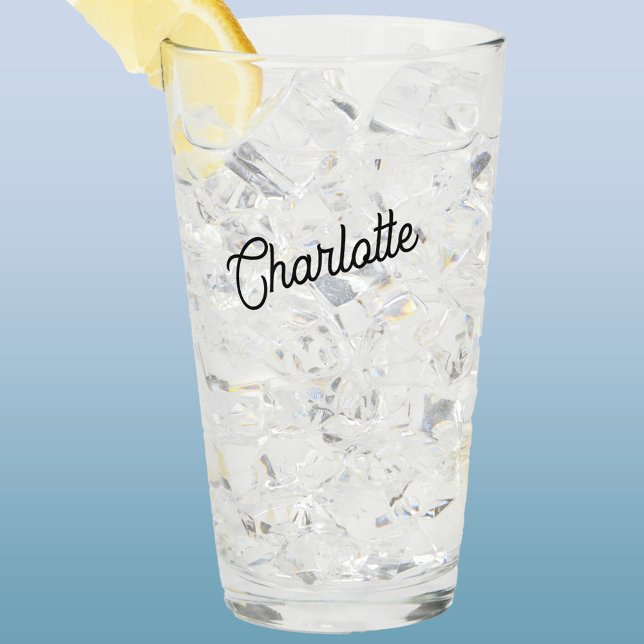 Verre Nom personnalisé moderne (Personalized name glass tumbler)