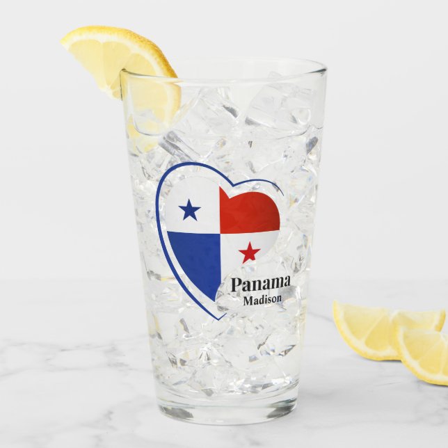 Verre Nom personnalisé Panama Love (Devant glace)