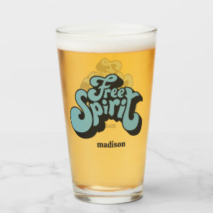 Verre Nom personnalisé Rétro "Esprit libre"
