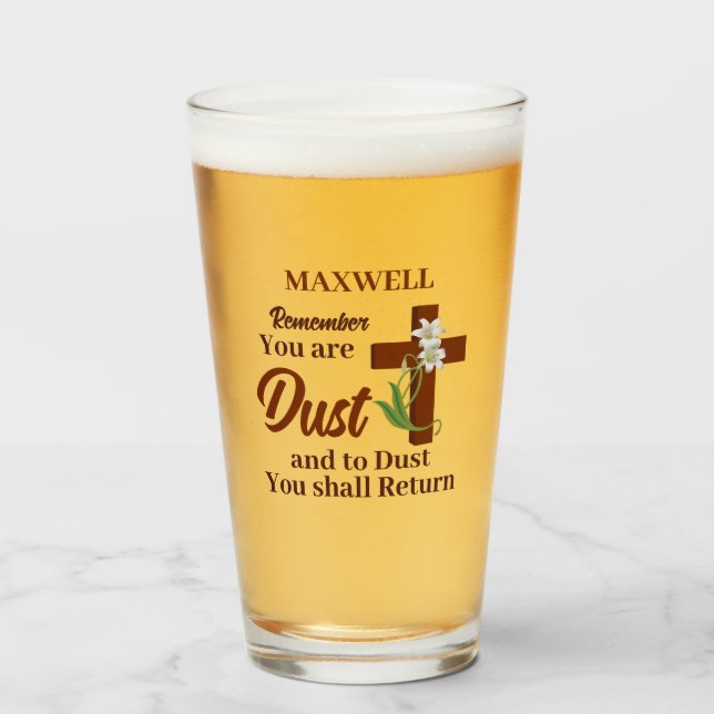 Verre Nom Personnalisé Se Souvenir Que Vous Êtes Poussiè (Devant (rempli))