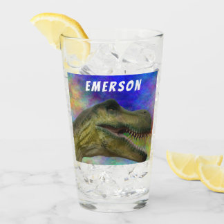 Verre Nom personnalisé T-Rex Dinosaur Tyrannosaurus Tête