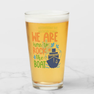 Verre Nom personnalisé, texte et année de croisière