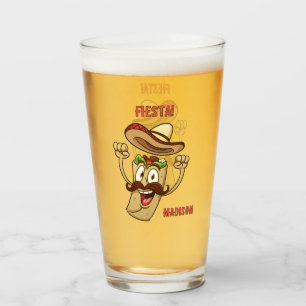 Verre Nom personnalisé & Texte Fiesta mexicaine