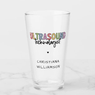Verre Nom personnalisé Ultrasound Technologist Cadeaux