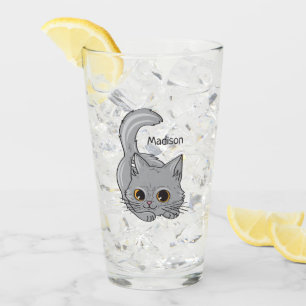 Verre nommé fait sur commande de pinte de chaton