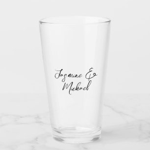 Verre Noms de calligraphie chic adorables mariages