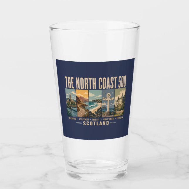 Verre North Coast 500 Scotland Landmarks Illustration (Devant)