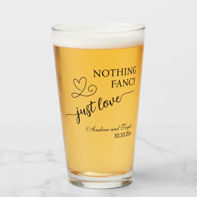 Verre Nothing Fancy Just Love Elegant Wedding  (Devant (rempli))