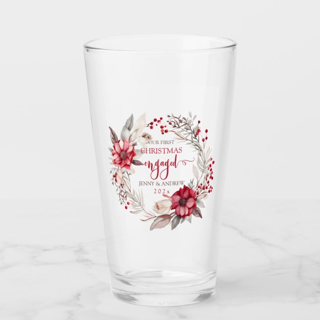 Verre Notre première couronne de Noël (Devant)