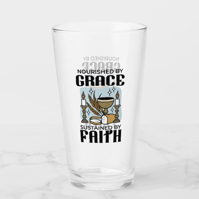 Verre Nourished by Grace, Sustained by Faith Design (Devant)