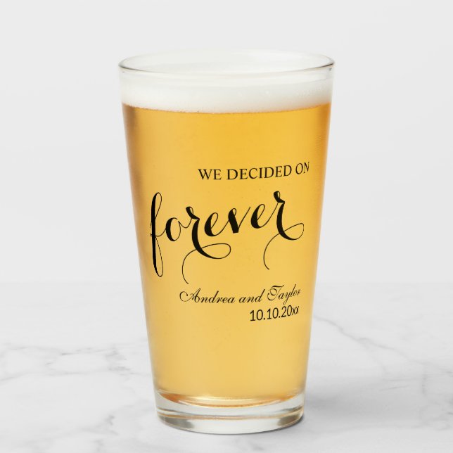 Verre Nous avons choisi Forever Elegant Wedding (Devant (rempli))