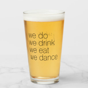 Verre Nous Buvons Danser Manger - Mariage moderne