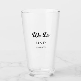 VERRE NOUS FAISONS COUPLE NOM LETTRE DATE DE MARIAGE SIM