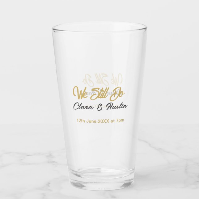 Verre Nous faisons encore couple nom date champagne or v (Devant)