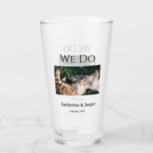 Verre Nous faisons mariage fiançailles nom animal photo