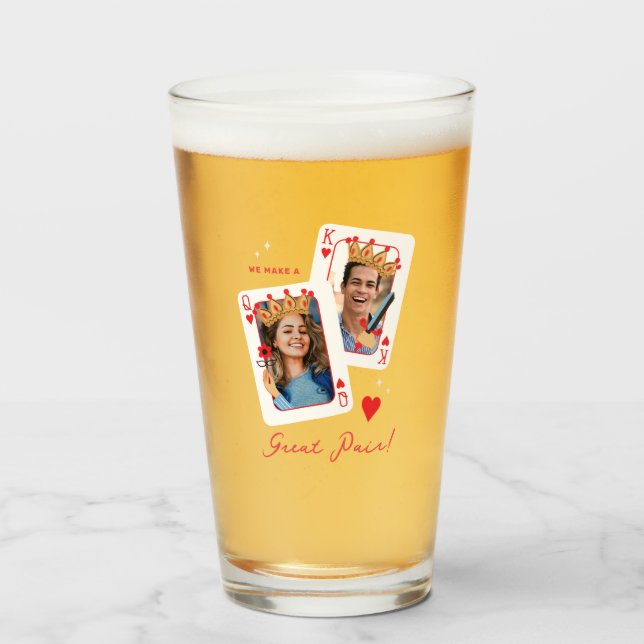 Verre Nous faisons un grand jour de valentines de couple (Devant (rempli))