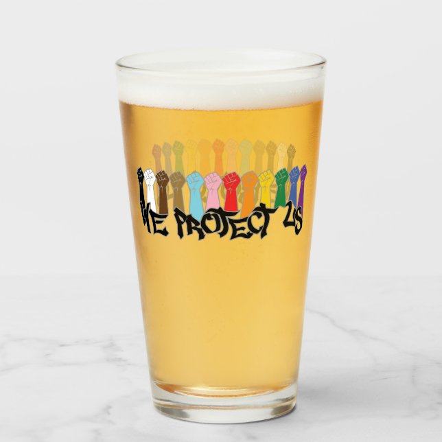 Verre Nous nous protégeons (Devant (rempli))