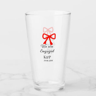 Verre Nous sommes engagés ajouter nom lettre rouge arc t