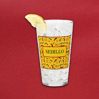 Verre Nouveau-Mexique Chile rouge et verte Tamales Zia N