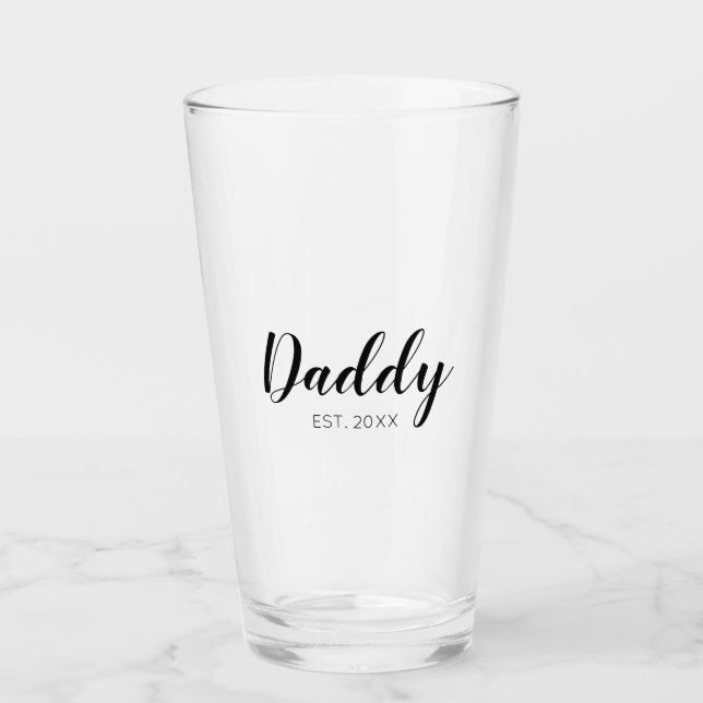 Verre Nouveau Papa typographie établie (Devant)