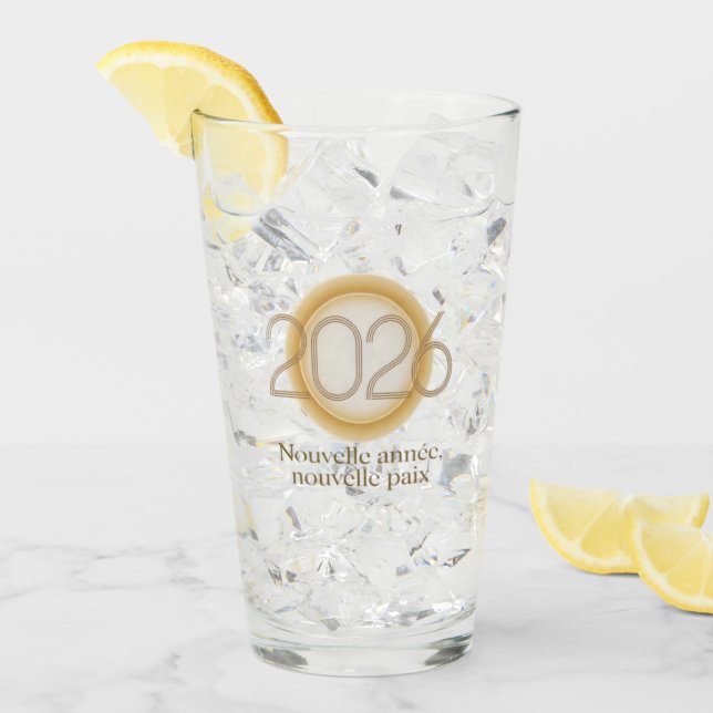 Verre Nouvelle année, nouvelle paix (Devant glace)