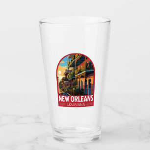 Verre Nouvelle-Orléans Louisiane Voyage Art Vintage