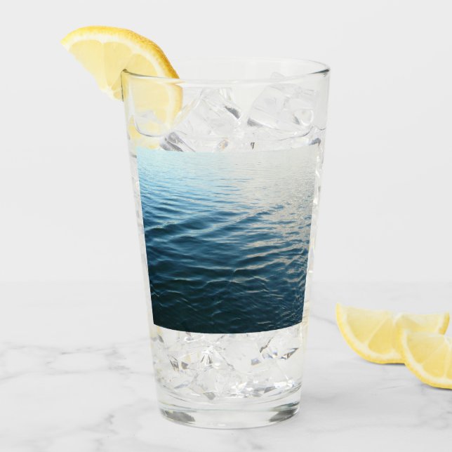 Verre Nuances d'eau bleue Photographie de la nature Abst (Devant glace)