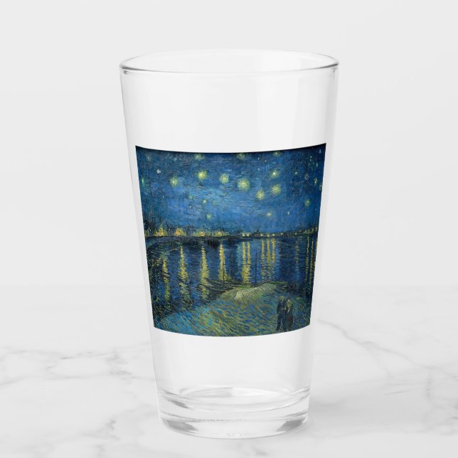 Verre Nuit étoilée sur le Rhône (par van Gogh) (Devant)