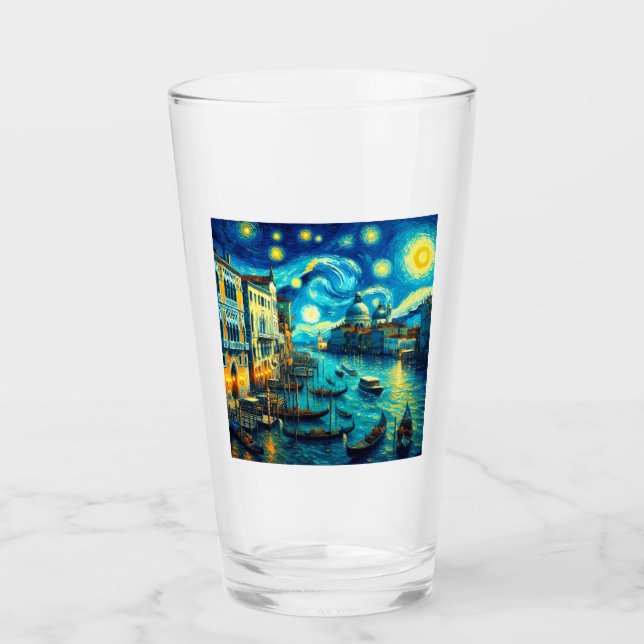 Verre Nuit étoilée Venise Italie (Devant)