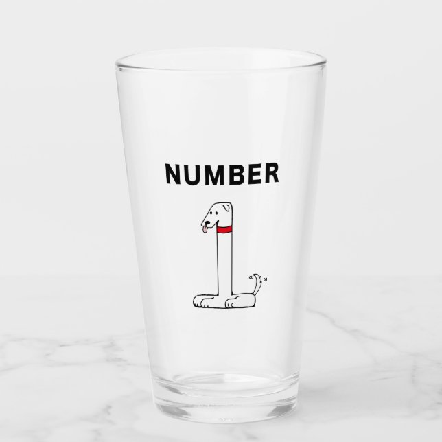 Verre Numéro un chien (Devant)