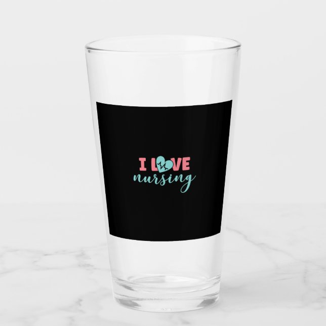 Verre Nurse Gift | I Love Nursing (Devant)