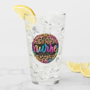 Verre "Nurse - Love, Inspire, Heal" en couleur arc-en-ci