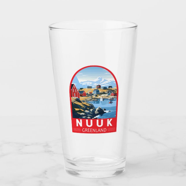 Verre Nuuk Greenland Travel Art Vintage (Devant)