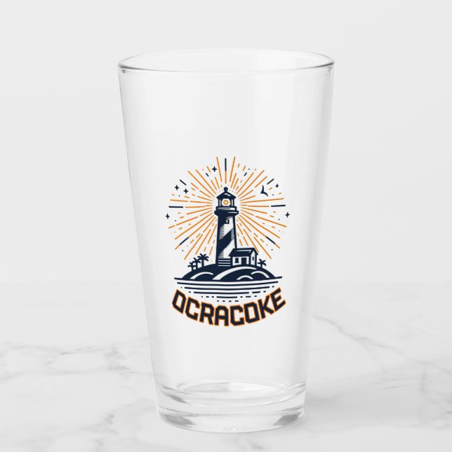 Verre Ocracoke North Carolina Lighthouse Lever du soleil (Devant)