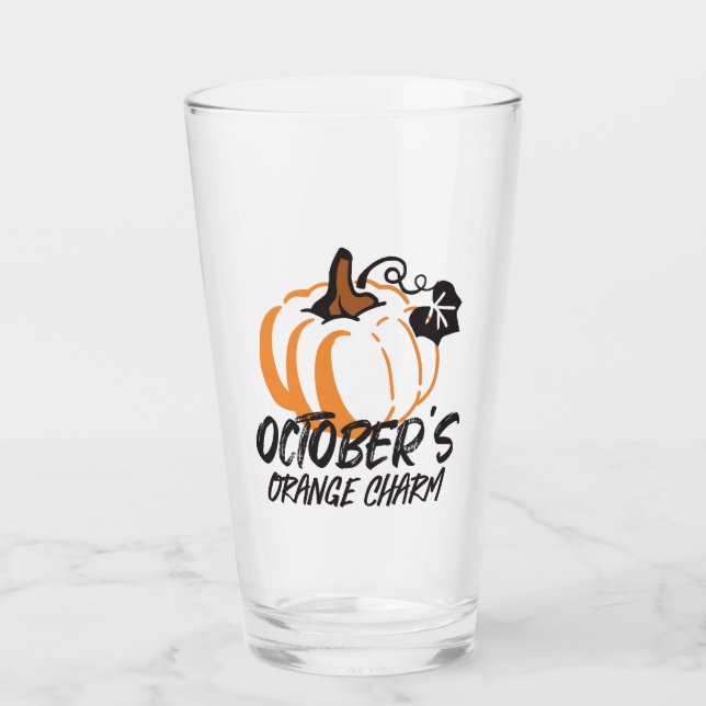 Verre Octobre Charme orange : Silhouet Citrouille captiv (Devant)