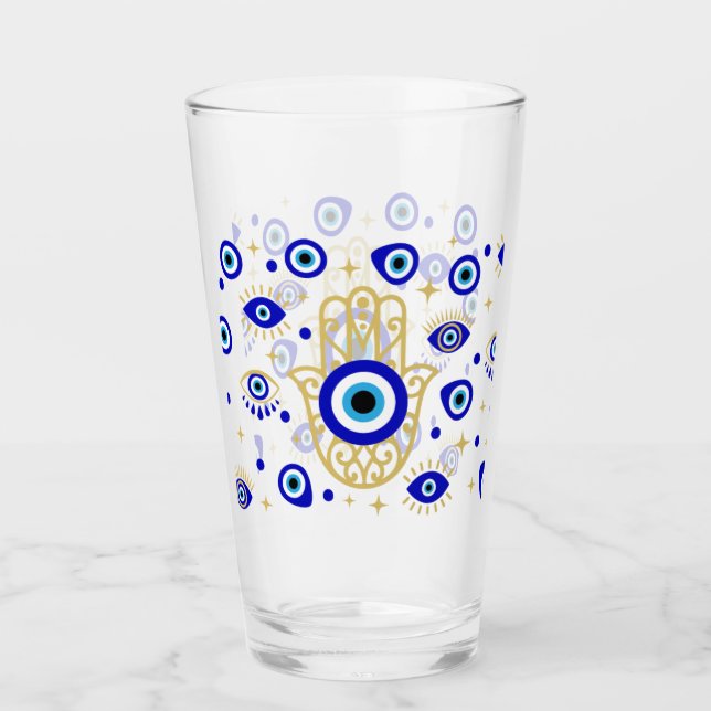 Verre Oeil malin de Hamsa (Devant)