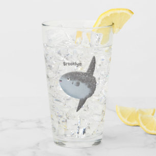 Verre Oiseau de mer mola mola mignonne caricature