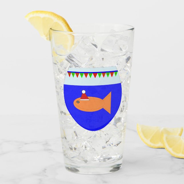 Verre Oiseau de Noël (Devant glace)