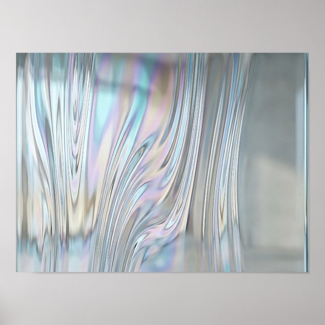 Verre ondulé iridescent - Art mural texturé (Devant)