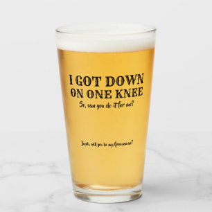 Verre One One One One Knee - Drôle Groomsman Proposition