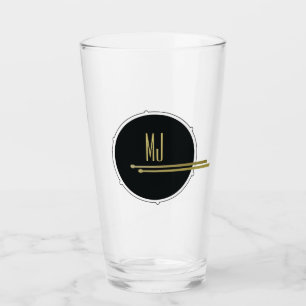 Verre Or Noir Batteur Monogramme