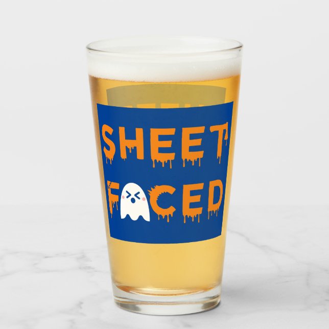 Verre Orange à facettes feuille (Dos (rempli))