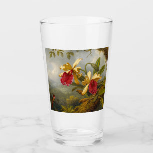 Verre Orchidées et colibri Heade